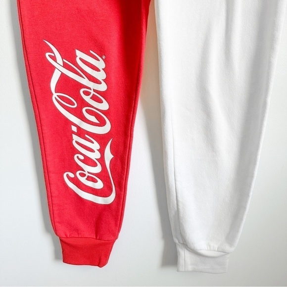 Coca Cola Red White Logo Jogger Sweatpants sz XL - Picture 7 of 11